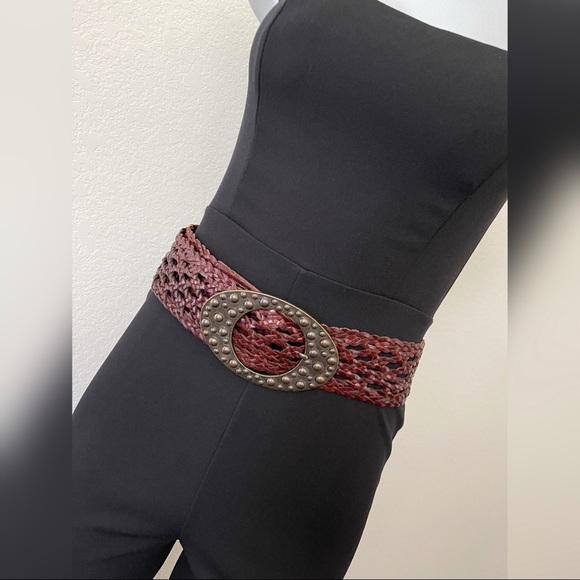 Woven Leather Waist Belt main image 6